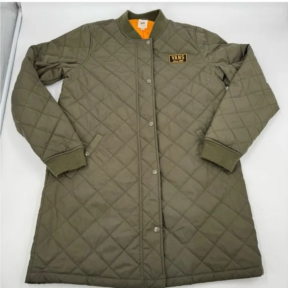 Vans Women's Olive Quilted Utility Jacket - Picture 1 of 5